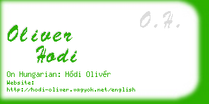 oliver hodi business card