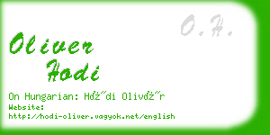 oliver hodi business card